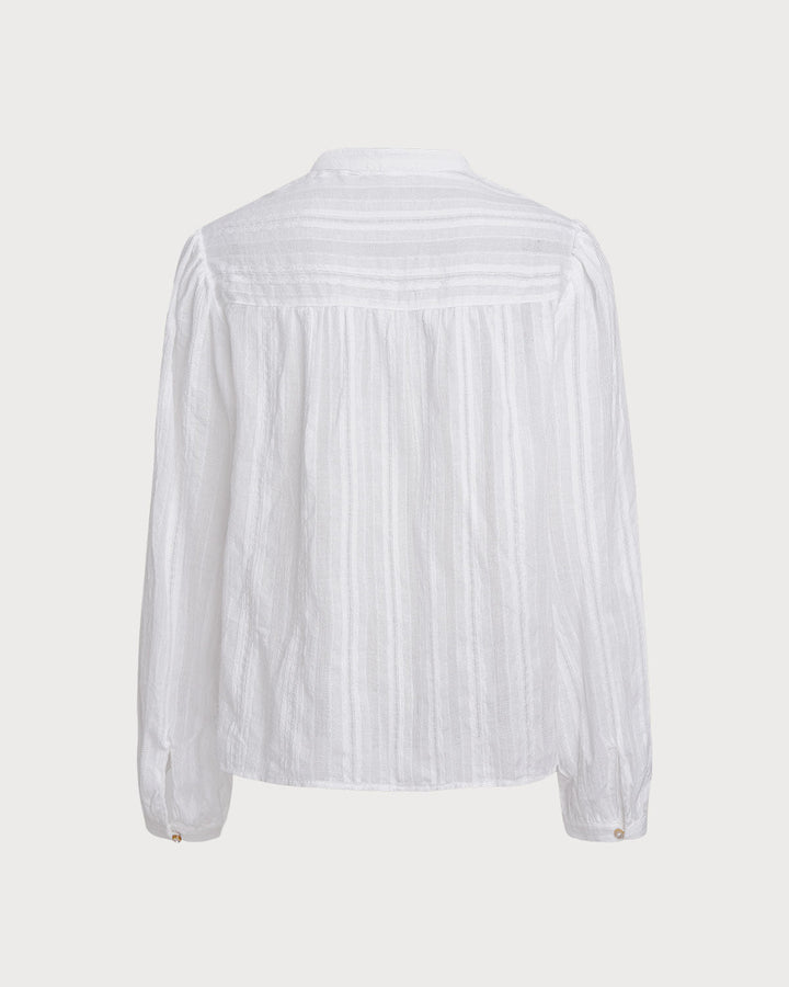 White Loose See Through Blouse