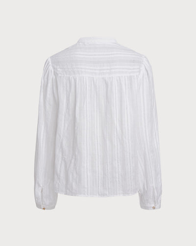 White Loose See Through Blouse