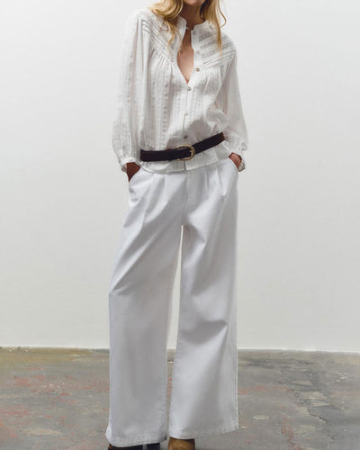 White Loose See Through Blouse