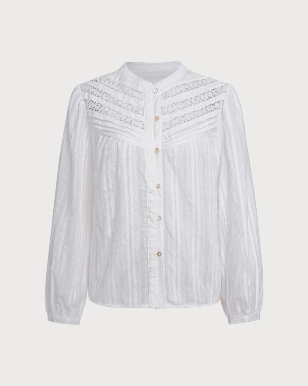 White Loose See Through Blouse