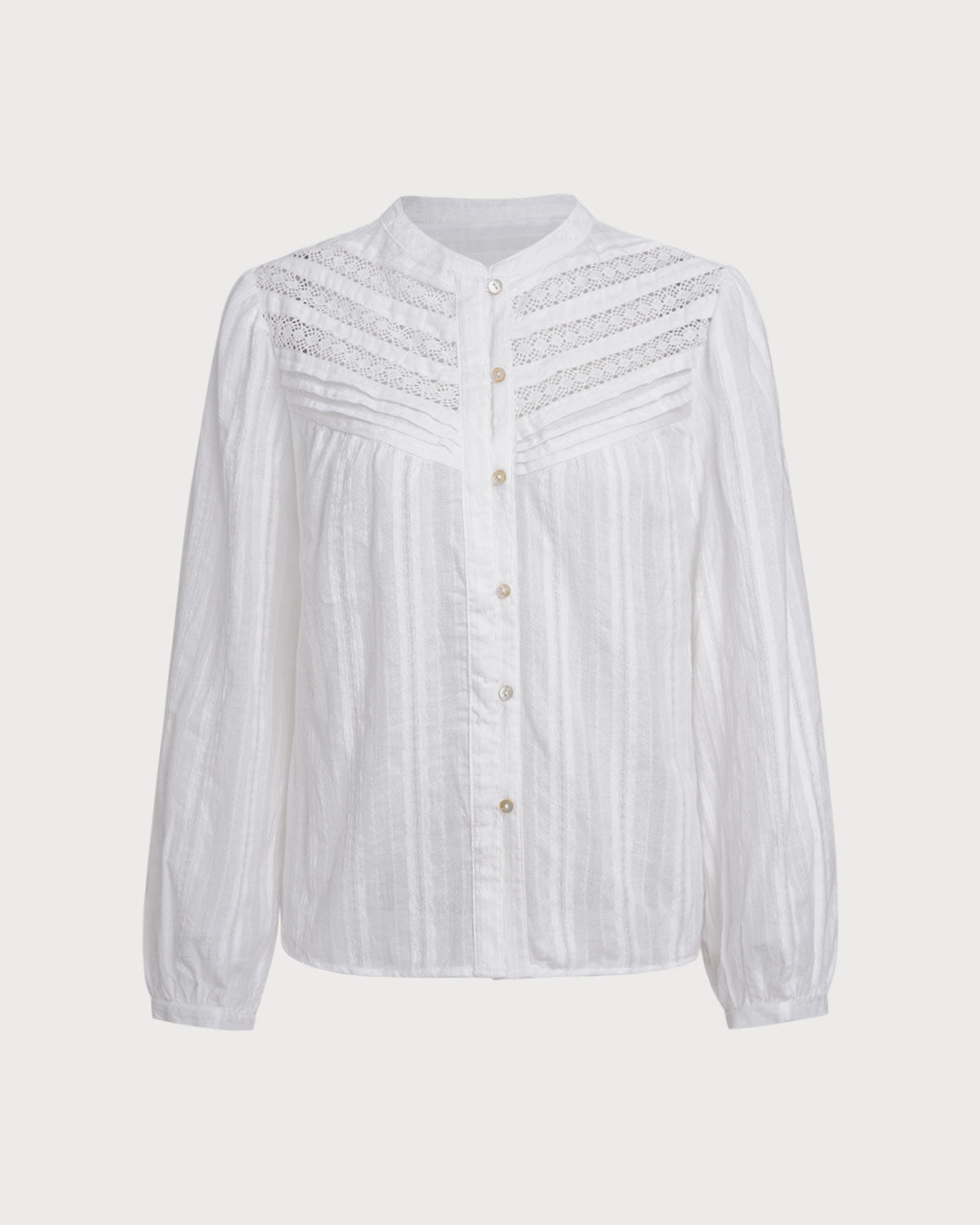 White Loose See Through Blouse