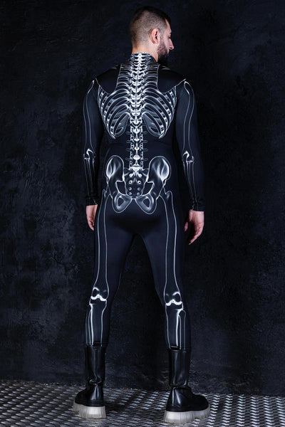 X-Ray Negative Skeleton Men Costume