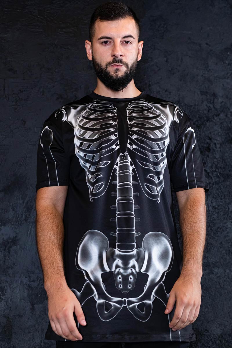 X-Ray Negative Skeleton Men T-Shirt