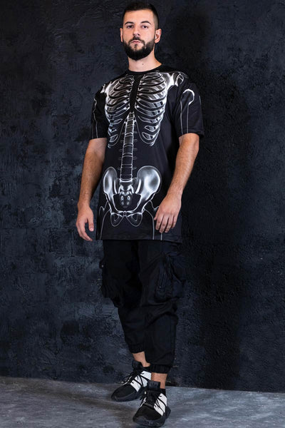 X-Ray Negative Skeleton Men T-Shirt