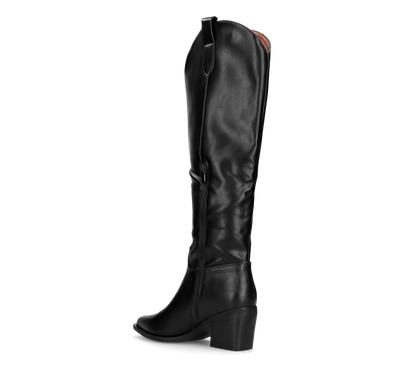 XANA - stivale camperos texano alto simil pelle nero