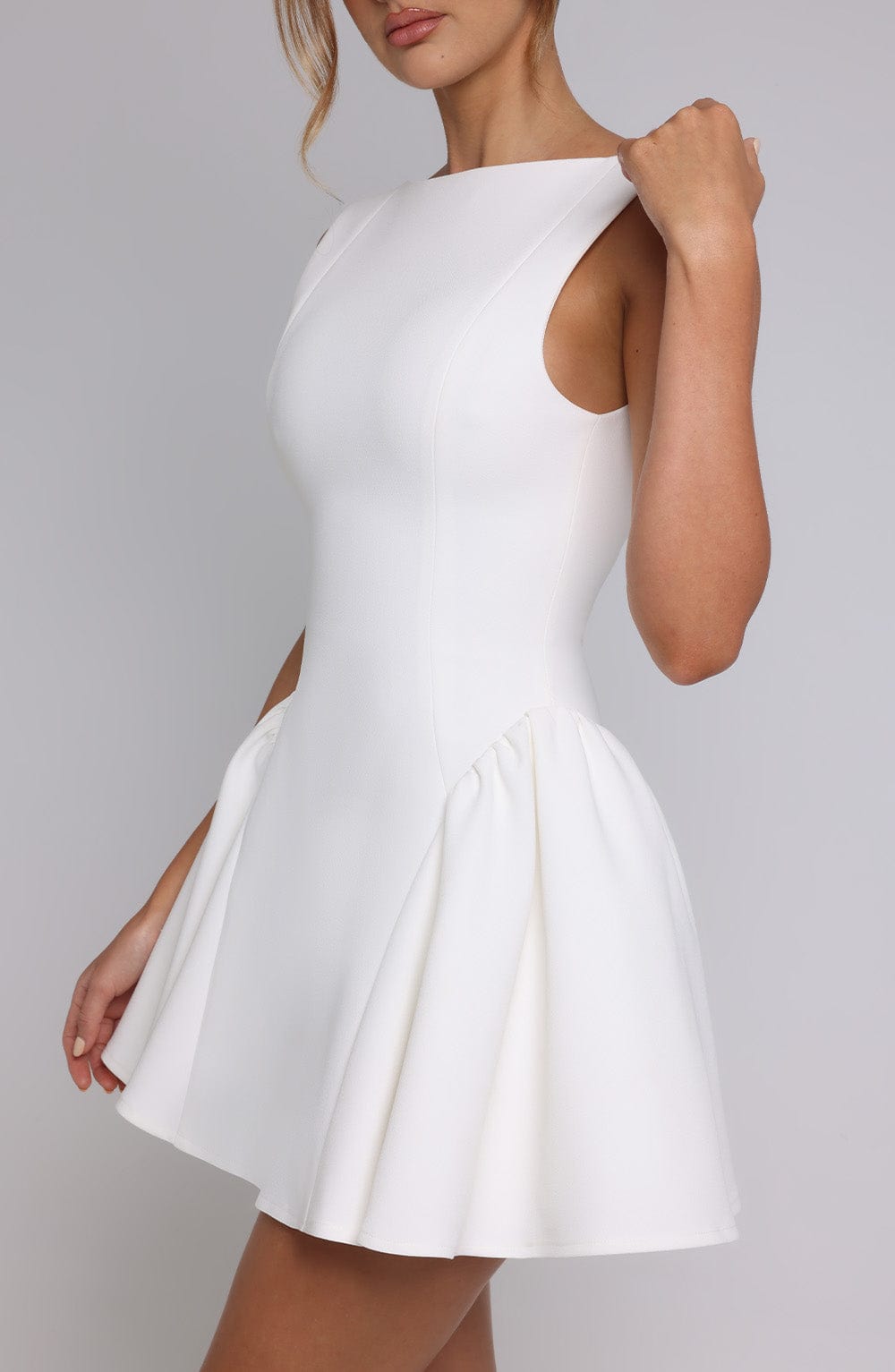 Yalina Mini Dress - Ivory - Celestia Couture