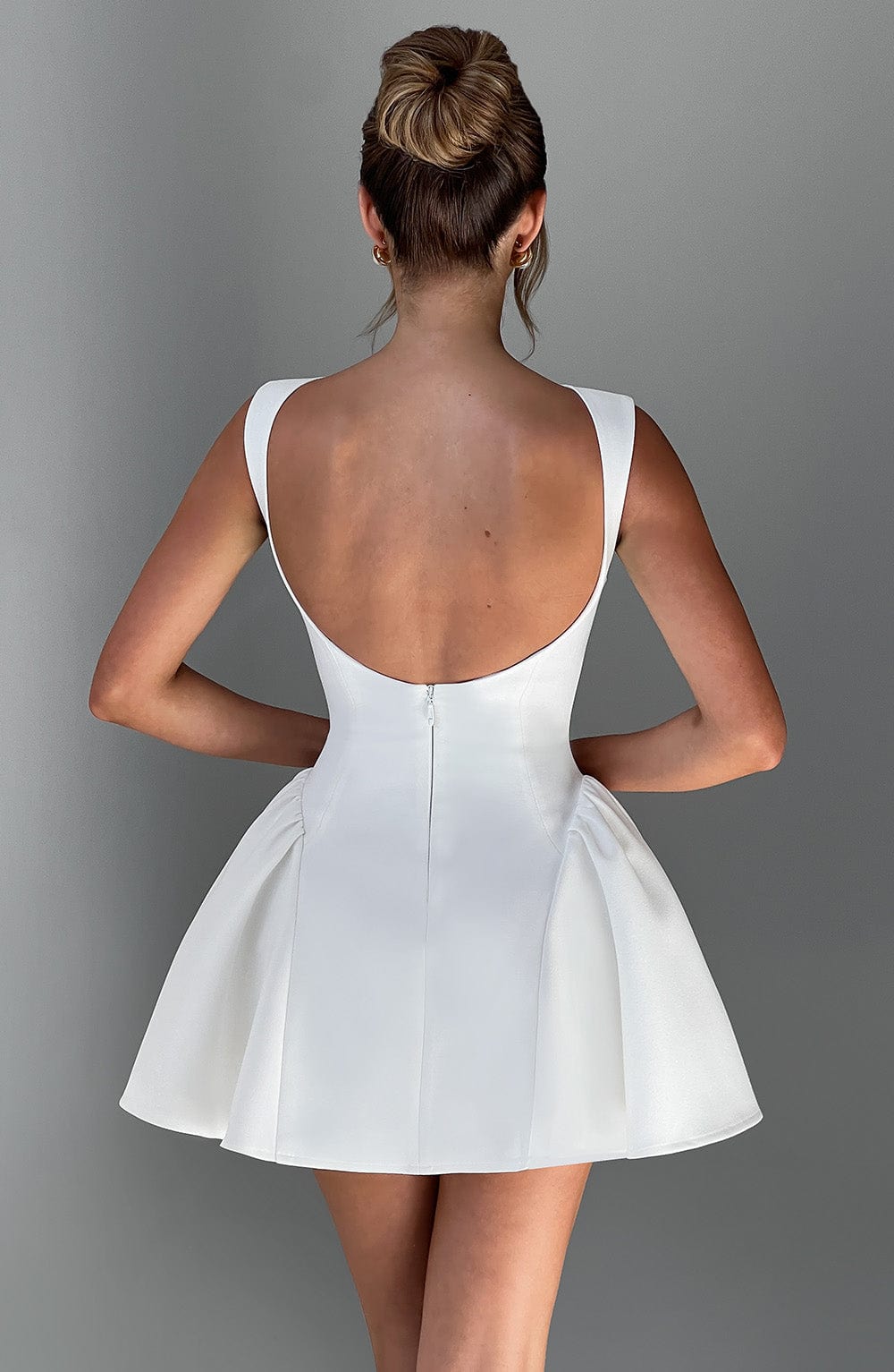 Yalina Mini Dress - Ivory - Celestia Couture