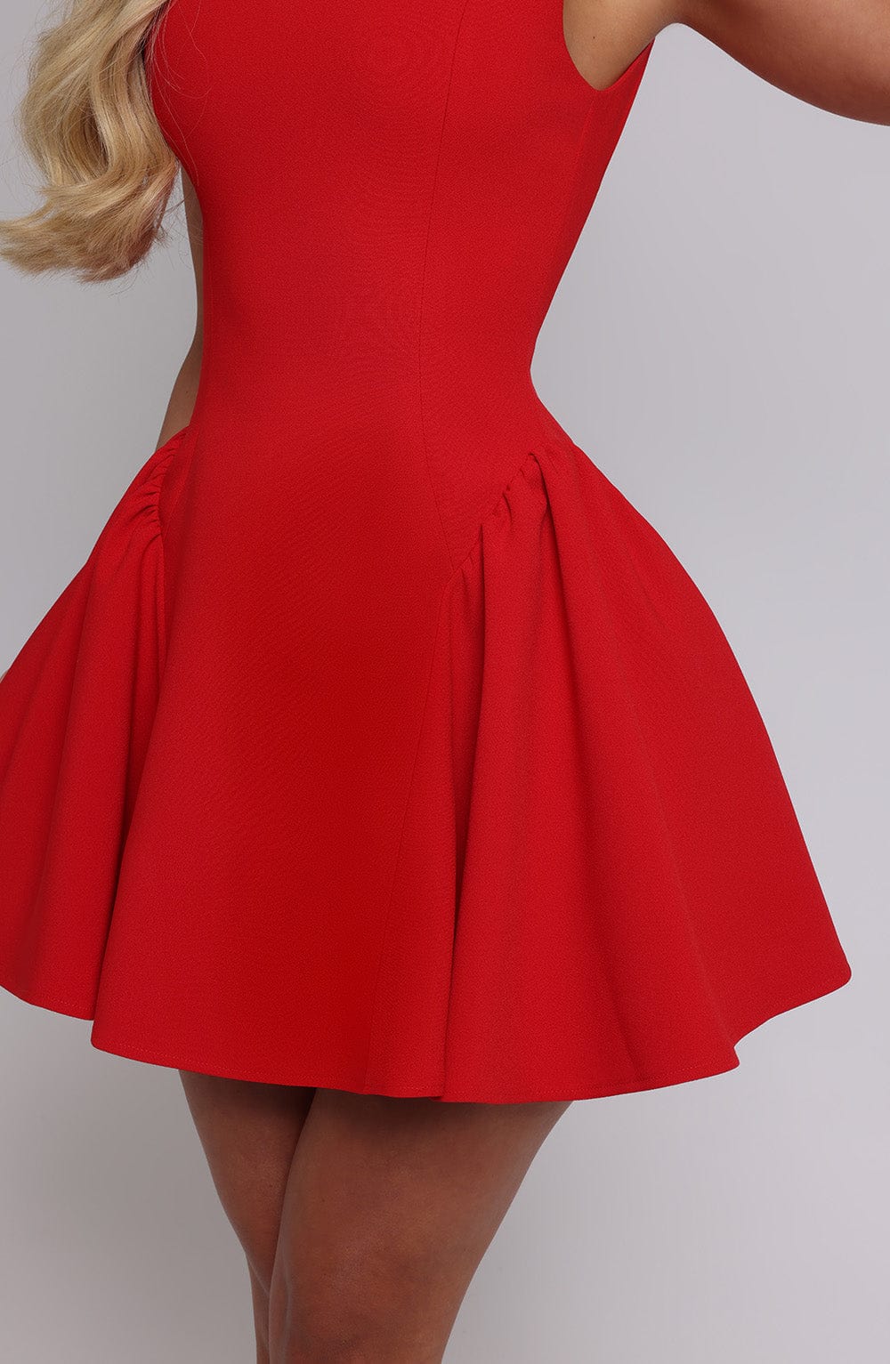 Yalina Mini Dress - Red - Celestia Couture