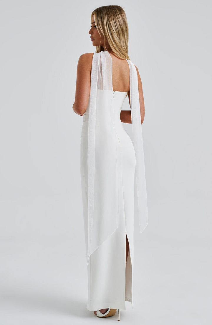 Yulia Maxi Dress - Ivory - Celestia Couture