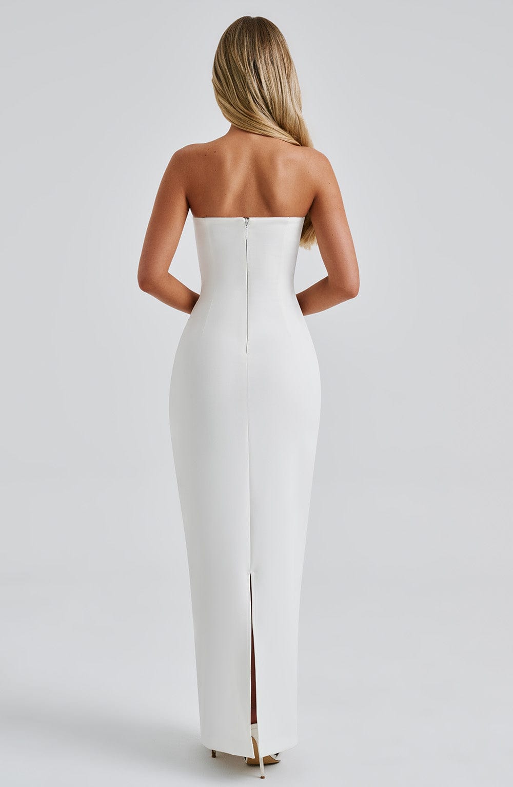 Yulia Maxi Dress - Ivory - Celestia Couture