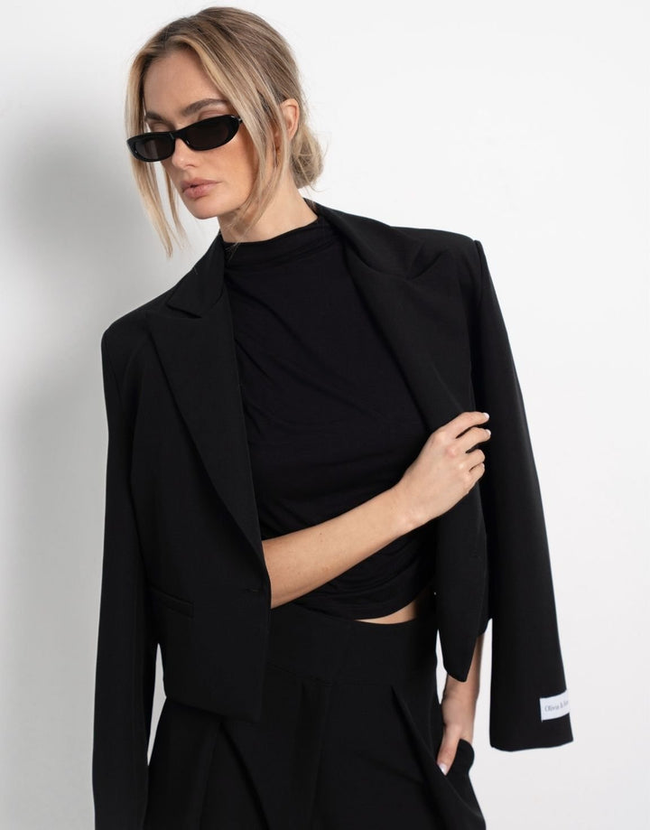 Zwarte Cropped - Blazer